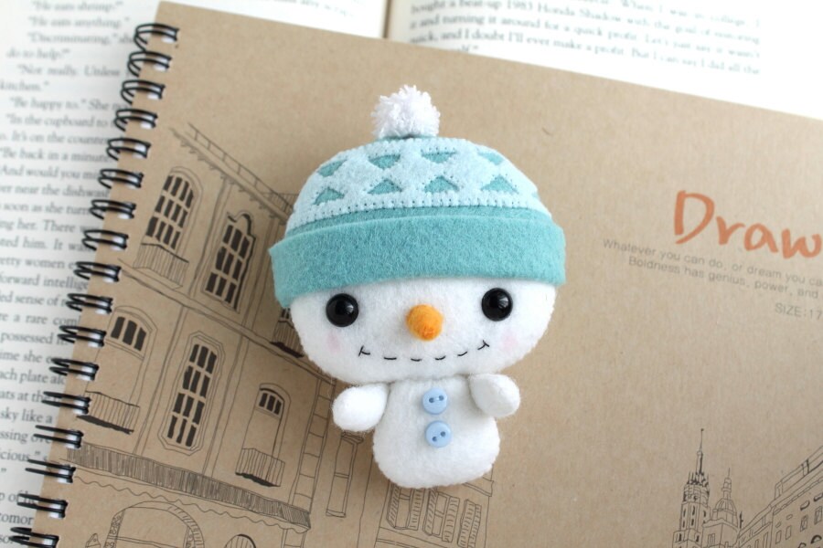 PDF Pattern - Felt Snowman Nogget Plush