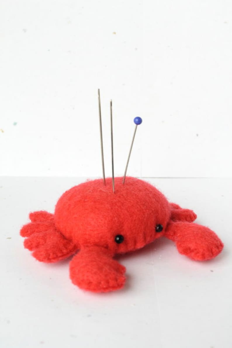 PDF Pattern Felt Crab Pin Cushion Plush image 2