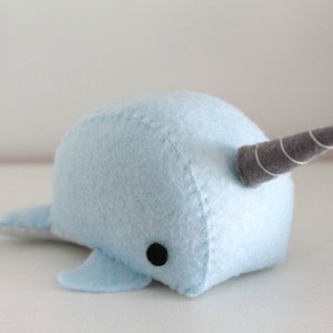 PDF Pattern - Felt Whale, Narwhal, and Dolphin Plush