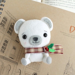 PDF Pattern - Felt Polar Bear Nogget Plush