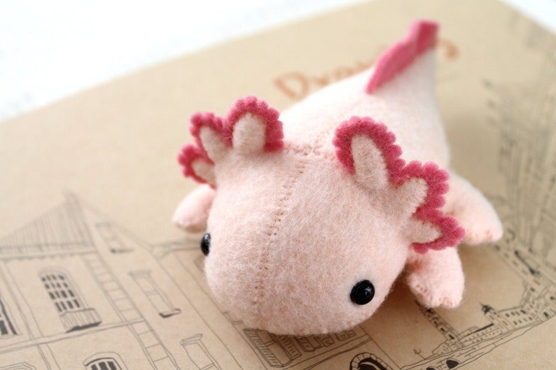 PDF Pattern Felt Axolotl Plush image 1