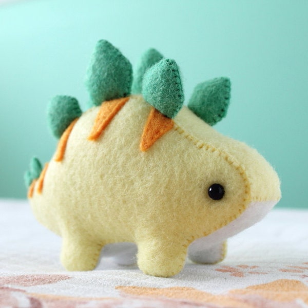 PDF Pattern - Felt Stegosaurus Dinosaur Plush