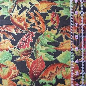 Fall Leaves Cotton Fabric, One Yard, Quilting Fabric, Quilting Cotton Fabric