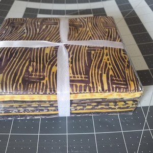 Honey Bee Batik Cotton Fat Quarter Bundle: Quilting Fabric, 12-Piece Set
