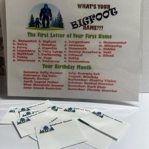 Bigfoot Party Pack Digital Download | With Game, Bookmarks, and Greeting Card | Bigfoot Droppings Sign | Fun for All Digital Party Pack