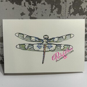Schöne Libelle Minimalistische Grußkarte | 13x7 Sofortiger Download | Innen leer | All-Occassion Karte