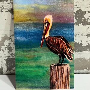 Pelikan Kunst Grußkarte | 13x7 Sofortiger Download | Innen leer | All-Occassion Karte | Kunstdruck Karte