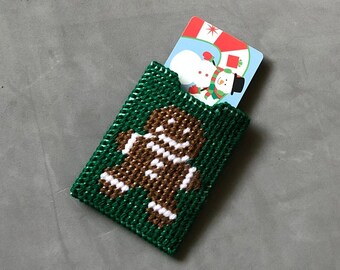 Plastic Canvas Gift Card Holder Gingerbread Man
