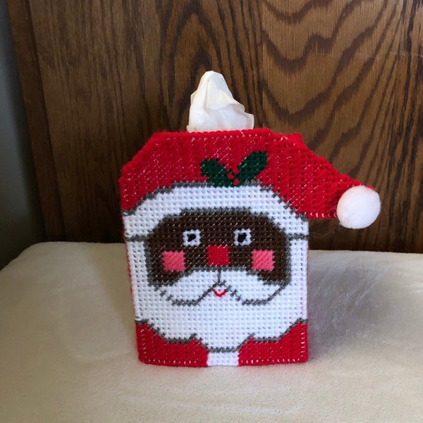 African American Santa Claus Tissue Box Cover