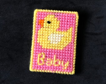 Baby Duck Gift Card Holder, Baby Shower Money Card Case, Plastic canvas Gift Card Holder