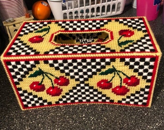 Cherries Tissue Box Cover - Fits high count family size tissue box