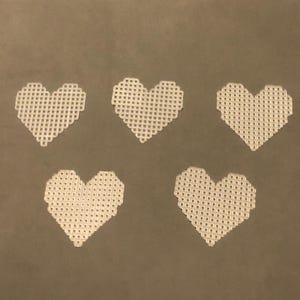 Heart Shaped - Plastic Canvas Shape 7 Count 3" 10/Pkg | Orenco