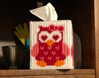 Valentine Owls Tissue Box Cover