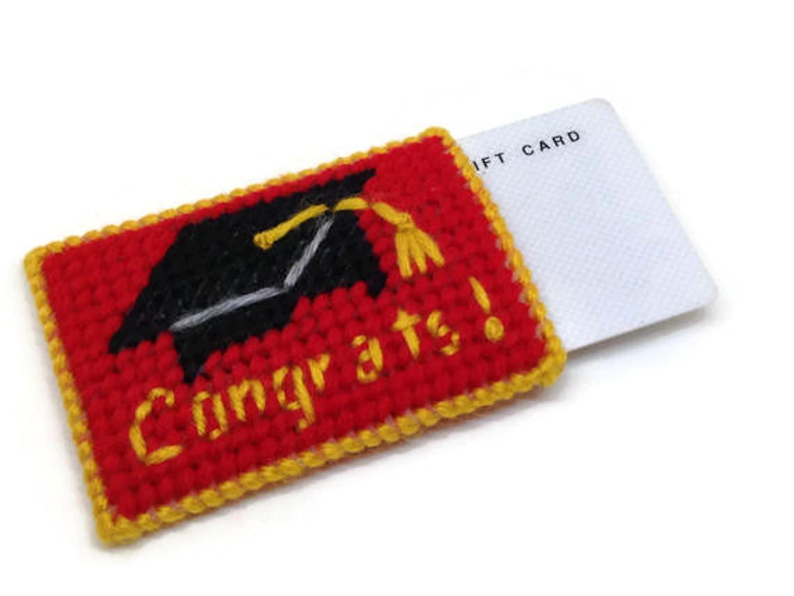 Graduation Plastic Canvas Gift Card Holders Needlepoint Etsy