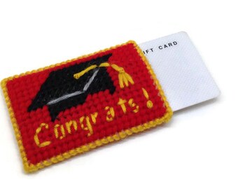 Plastic Canvas Gift Card Holder Graduation Cap, Congrats Gift card Holder, Gift Card Holder, Graduation, Handmade Gift Card Holder