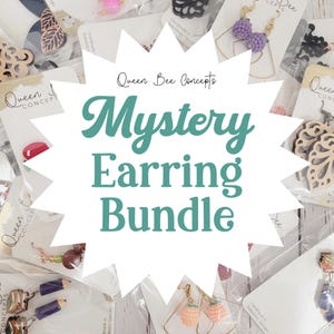 Mystery Handmade Earring Bundle: Surprise Dangle & Stud Earrings, 3 Pairs