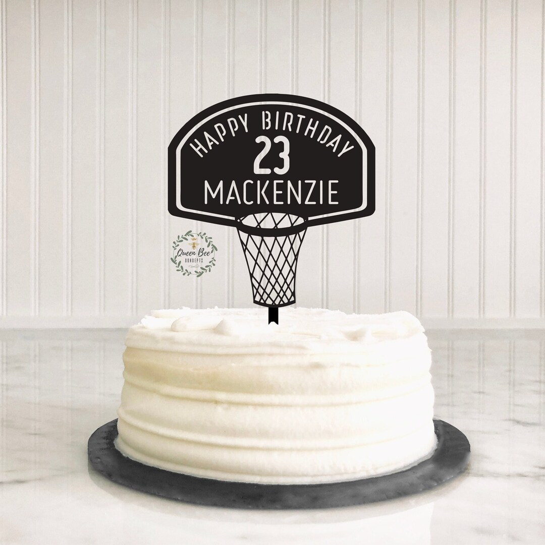Basketball Goal Cake Topper Custom Acrylic Cake Topper Etsy