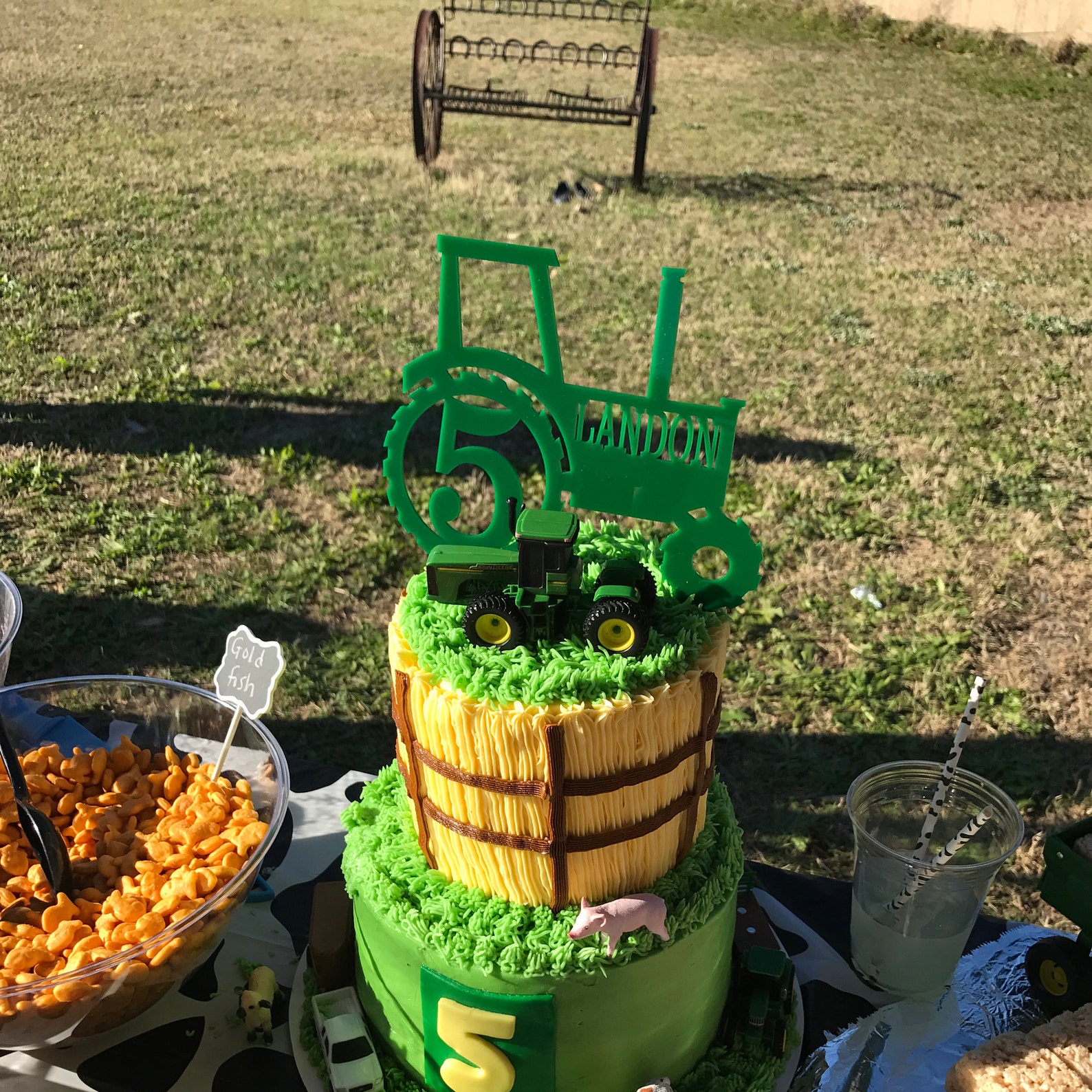 Tractor Birthday Cake Topper Custom Acrylic Cake Topper Etsy