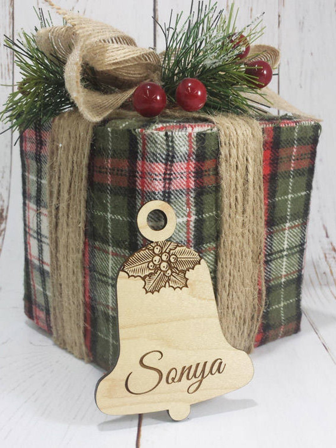Christmas Bell Ornament/place Card Wood Place Cards Etsy
