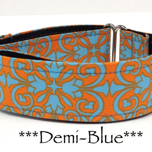 Orange Splash Martingale and Buckle Dog Collar Etsy