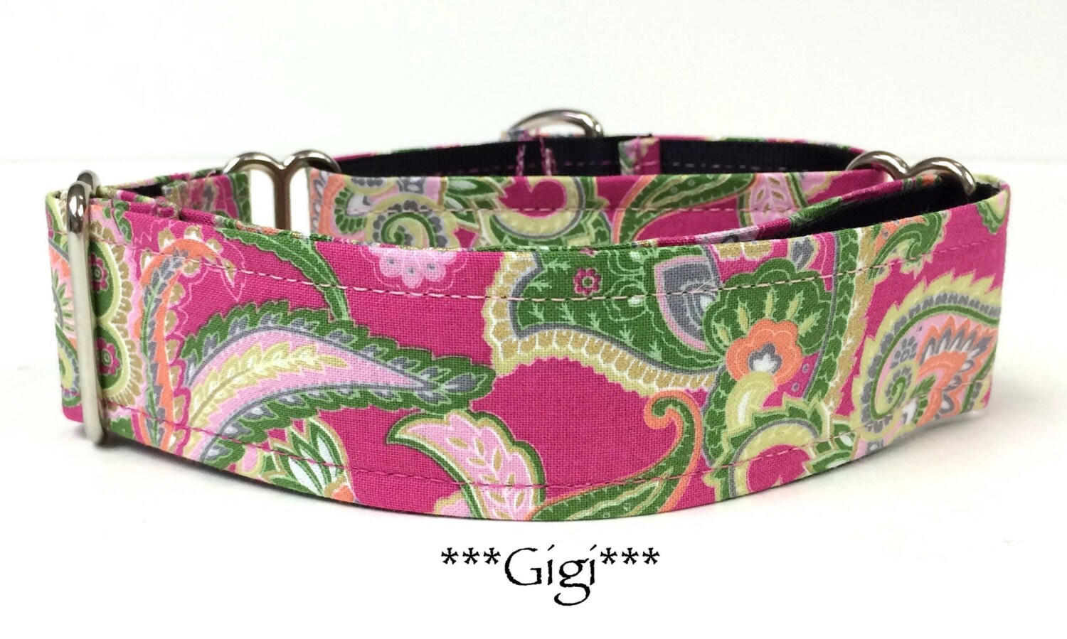 Martingale Dog Collar Pink Paisley Dog Collar Paisley Etsy