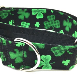 Martingale Dog Collar or Buckle Dog Collar or Buckle Mart or Chain Martingale, Irish Shamrock, St. Patrick's Day Dog Collar, Clovers image 5