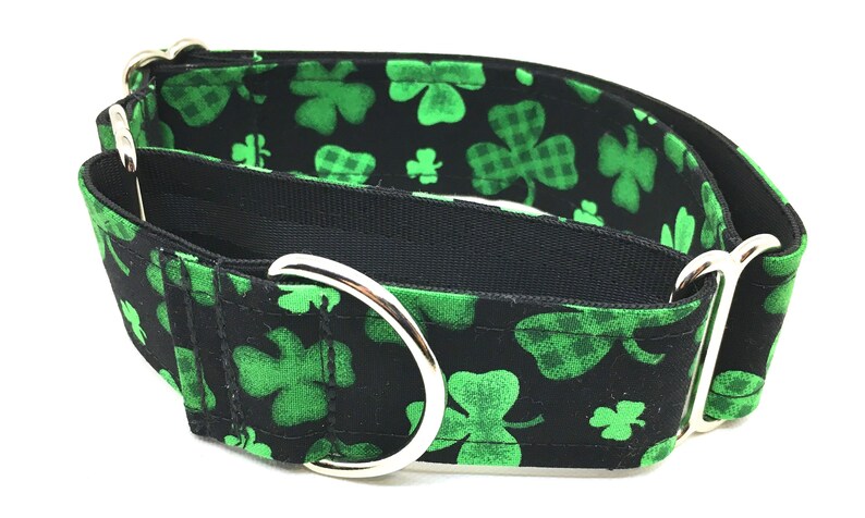 Martingale Dog Collar or Buckle Dog Collar or Buckle Mart or Chain Martingale, Irish Shamrock, St. Patrick's Day Dog Collar, Clovers image 5