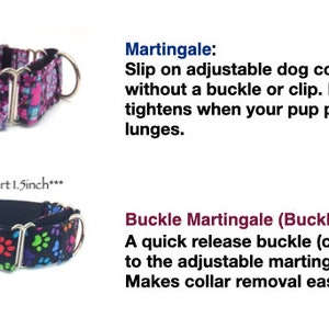 Martingale Dog Collar or Buckle Dog Collar or Buckle Mart or Chain Martingale, Orange, Yellow, Green, White Daisy Dog Collar, Daisy image 9