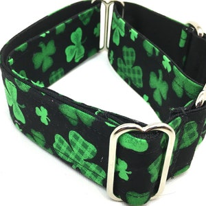 Martingale Dog Collar or Buckle Dog Collar or Buckle Mart or Chain Martingale, Irish Shamrock, St. Patrick's Day Dog Collar, Clovers image 4