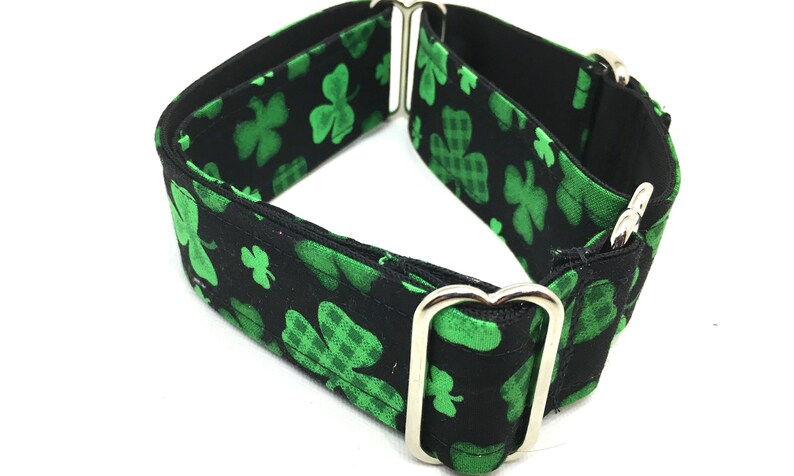 Martingale Dog Collar or Buckle Dog Collar or Buckle Mart or Chain Martingale, Irish Shamrock, St. Patrick's Day Dog Collar, Clovers image 4