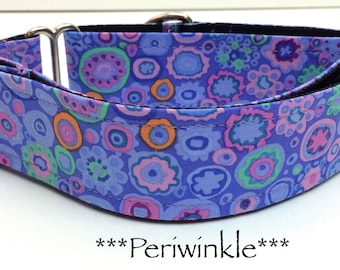 Martingale Dog Collar or Buckle Dog Collar or Purple Dog Collar or Pink buckle Mart or Periwinkle Chain Mart, Purple Martingale, Periwinkle