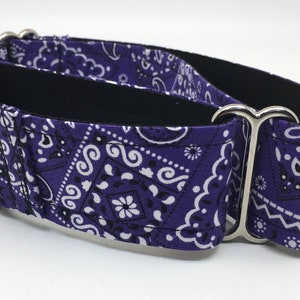 Purple Bandana Martingale Dog Collar or Buckle Collar or Purple Bandana Buckle Mart or Purple Bandana Chain Martingale Purple Bandana image 7