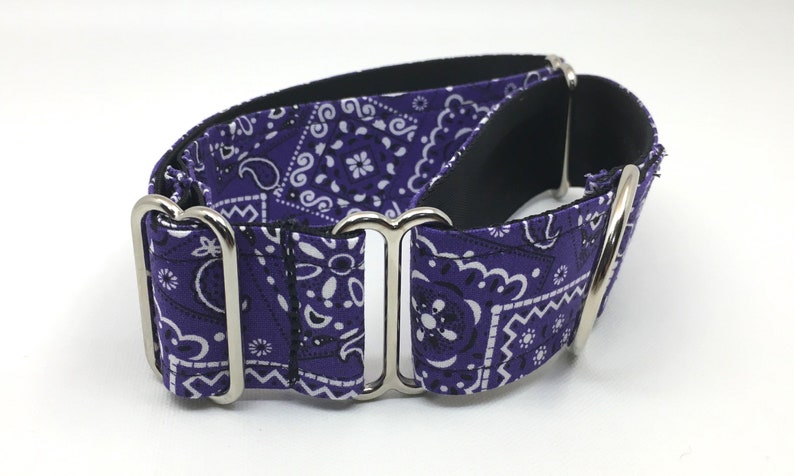 Purple Bandana Martingale Dog Collar or Buckle Collar or Purple Bandana Buckle Mart or Purple Bandana Chain Martingale Purple Bandana image 4