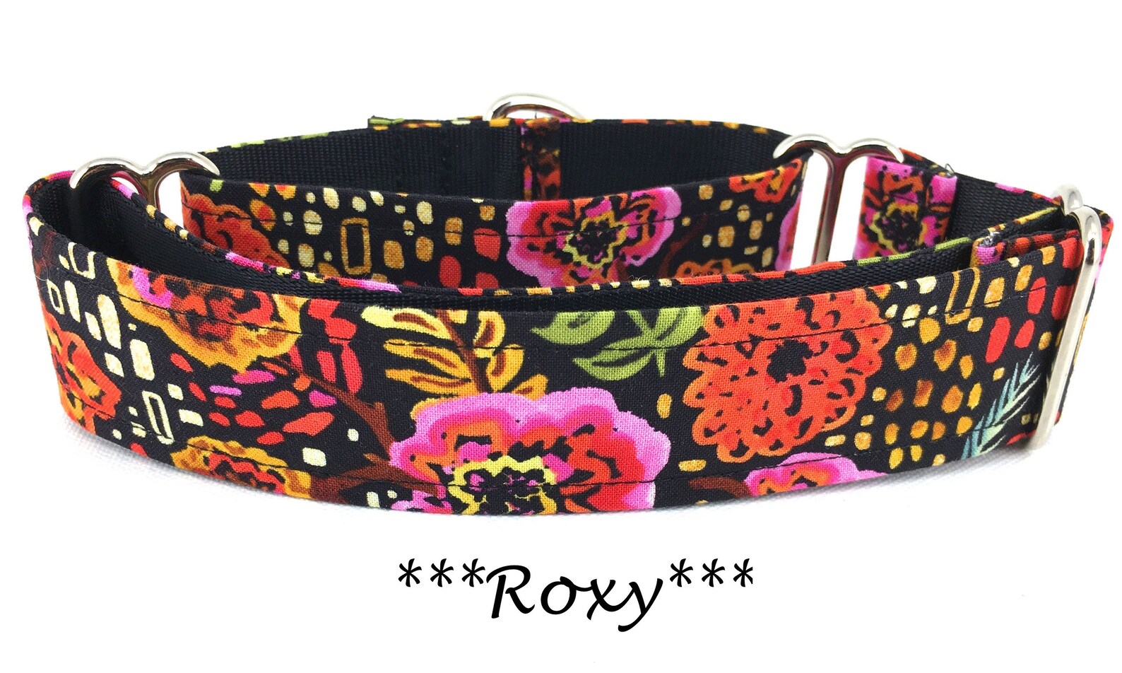 Martingale Dog Collar Pink Floral Dog Collar Orange Floral Etsy
