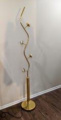 New Gold Lotus flower floor lamp frame with Four light sockets REPLACEMENT for OK9334G