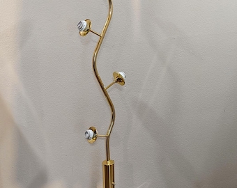 New Gold Lotus flower floor lamp frame with Four light sockets REPLACEMENT for OK9334G