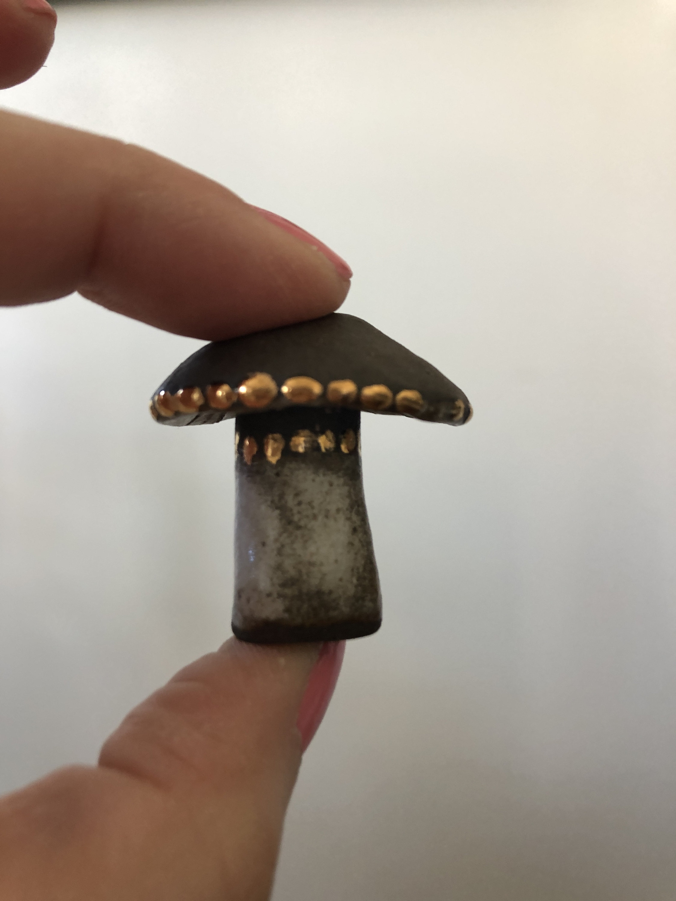 Ceramic Mushroom Sculpture Figurine Sculptural Object Fungus Mycelium