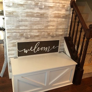 Entryway Bench, Storage Bench, Farmhouse Bench, Mudroom Bench, Shoe Storage Bench image 3