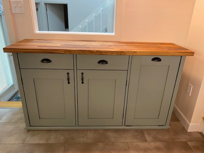 Custom kitchen island. Handcrafted furniture. Made in USA. Made to order and custom built kitchen island. Heirloom quality furniture