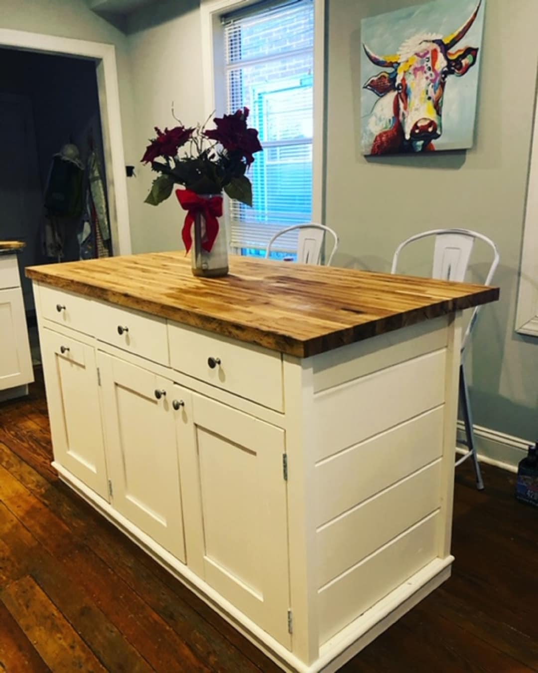 Kitchen Island, Butcher Block Kitchen Island with Seating picture photo