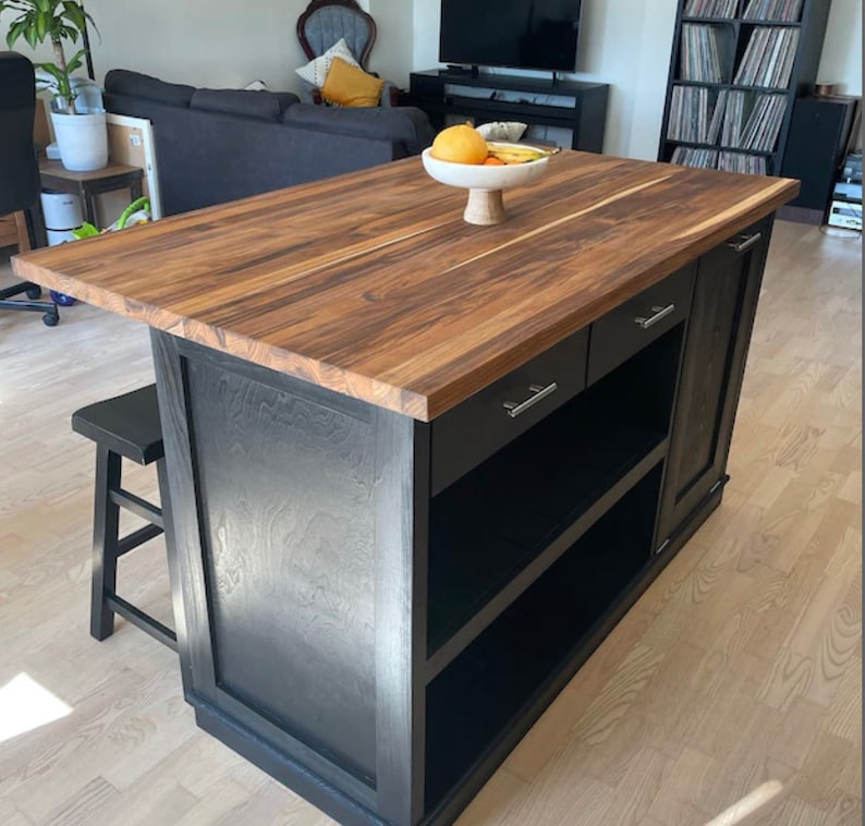 Kitchen Island Butcher Block Kitchen Island With Seating Etsy