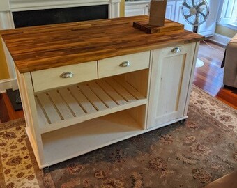 Kitchen Island, Custom Butcher Block Kitchen Island With Seating
