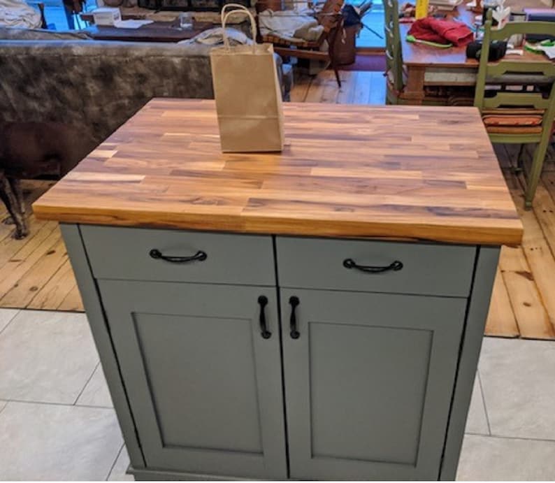 Kitchen Island Butcher Block Kitchen Island With Seating Etsy