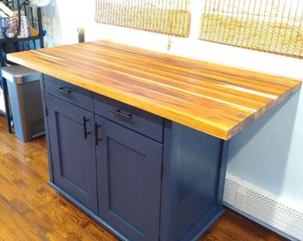 Kitchen Island, Custom Butcher Block Kitchen Island With Option