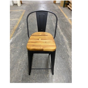 Bar Stool, Kitchen Stool, Counter Height Chair, High Back Stools, Chic Wood Bar Stool, Industrial Stool