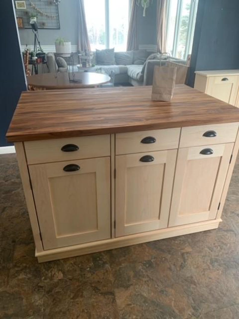 Isla de cocina personalizada con encimera de madera maciza y asientos: La "Philly" imagen 11