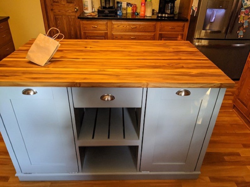 Kitchen Island Butcher Block Kitchen Island With Seating Etsy