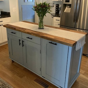 Custom kitchen island. Handcrafted furniture. Made in USA. Made to order and custom built kitchen island. Heirloom quality furniture