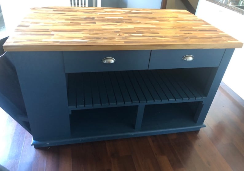 Custom Kitchen Island Butcher Block Kitchen Island With Etsy Canada