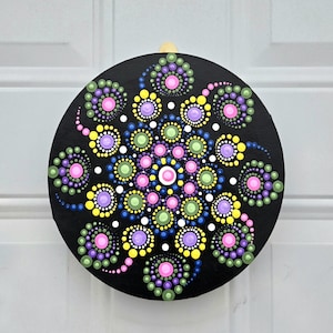 Colorful Mandala Round Canvas Dot Painting